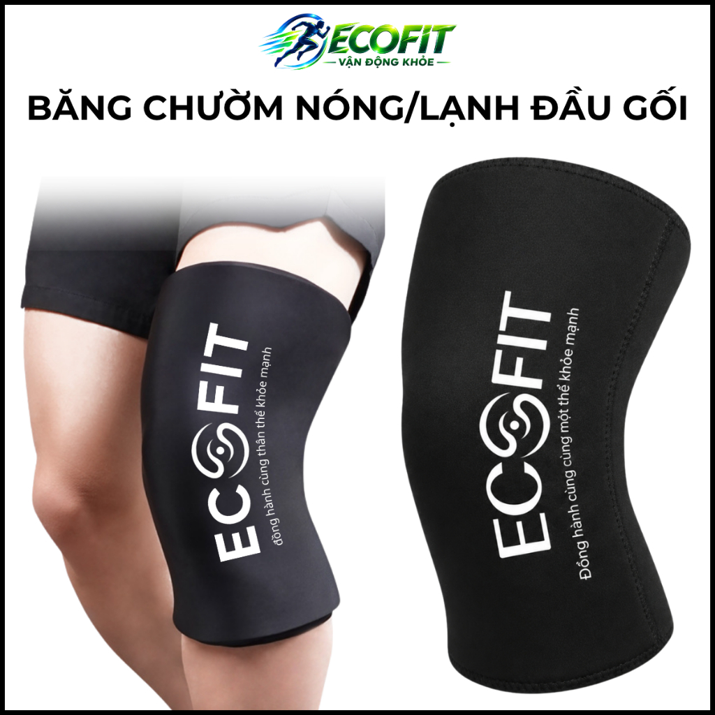 Bó gối chườm nóng lạnh đầu gối ECOFIT, hỗ trợ phục hồi cơ bắp sau chơi thể thao, vận động, sau phẫu thuật