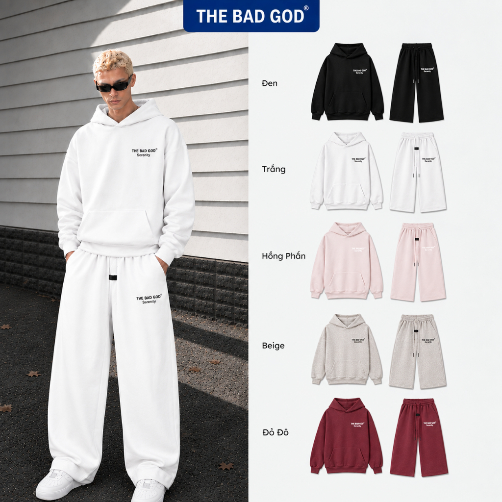 [NEW ARRIVALS 2026] Set Bộ Hoodie THE BAD GOD Winter Set Unisex Chất Liệu Nỉ Bông Mềm Mịn Dày Dặn Ấm Áp Dễ Phối Đồ