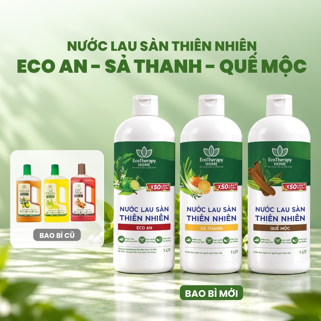 Nước Lau Sàn Thiên Nhiên 1000ml - Hỗ trợ xua đuổi muỗi, côn trùng - Thành phần lành tính, hương thơm dịu nhẹ