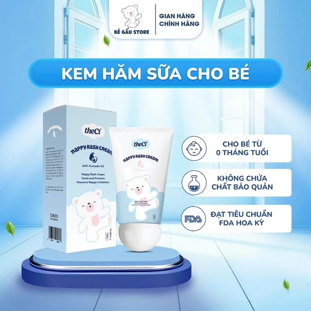 Kem Chống Hăm Tã theCi 25g Kem Bôi Chống Hăm Da Cho Bé Từ 0 Tháng Tuổi Dưỡng Ẩm Làm Mềm Mại Da Cho Bé Date 2027