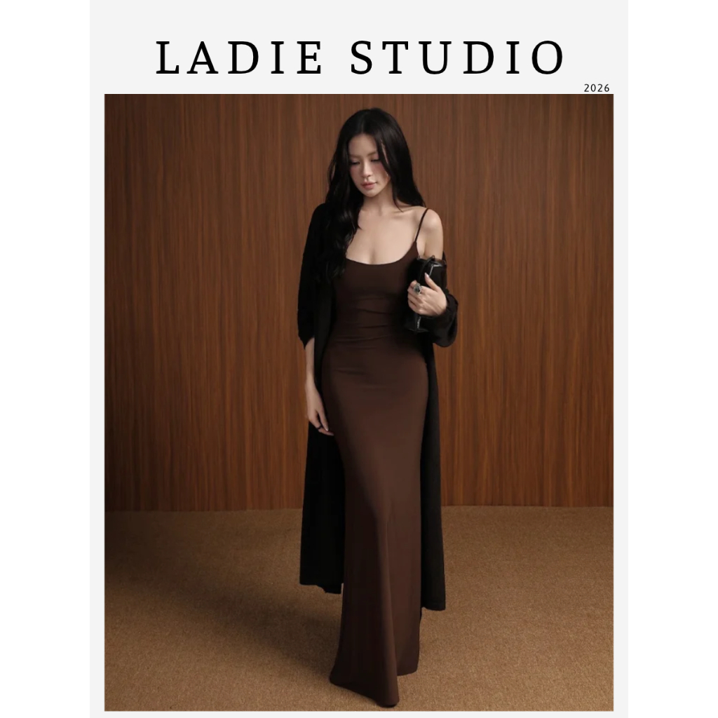 LADIE STUDIO Váy body hai dây dáng dài tôn dáng – đầm nữ thanh lịch dự tiệc - DAM08 - Lady Dress