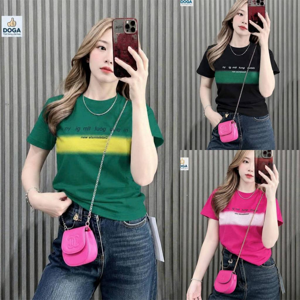 Áo thun dáng áo babytee DOGA có size từ 35kg đến 68kg  tay ngắn cổ tròn, trẻ trung , thoáng mát M165
