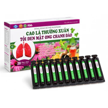 Cao lá thường xuân Tỏi đen mật ong chanh đào giảm ho, ấm họng, giảm viêm họng, giảm đờm, hết khò khòe, viêm phế quản
