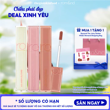 Son tint bóng Romand Hàn Quốc siêu lì, cho môi căng mọng Dewyful Water Tint 5g ThegioiSkinfood