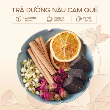 Trà Đường Nâu Cam Quế Calming – Trà Thảo Mộc Thư Giãn, Hỗ Trợ Tiêu Hóa, Hương Thơm Tự Nhiên
