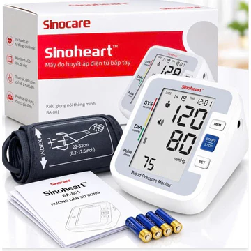Máy đo huyết áp Sinocare BA801 CÓ GIỌNG NÓI TIẾNG VIỆT,HÀNG MỚI VỀ GIÁ HỜI