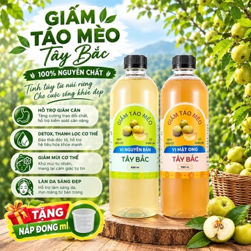 Giấm Táo Mèo Giảm Cân - Dấm Táo Tây Bắc Chính Hãng Hữu Cơ Detox Giảm Mỡ Bụng Hiệu Quả
