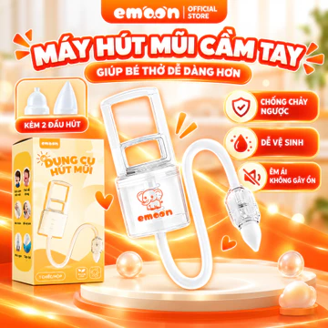 [CÓ HÓA TỐC] Dụng Cụ Hút Mũi Cho Bé EMOON, Máy Hút Mũi Trẻ Sơ Sinh Không Tiếng Ồn, Dễ Sử Dụng, An Toàn Cho Bé