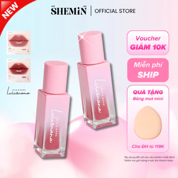 [NEW] Son Tint Bóng Lulu&&nana Dewy Glass Lip Gloss Căng Bóng Mọng Môi, Lì Mịn Nhẹ Môi, Không Dính, Lâu Trôi 6g
