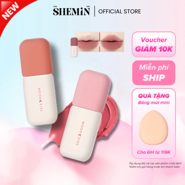 [TẶNG MÚT] MOON EYES 25 màu Son Kem Bùn Moon Eyes Color Diary Lip Mud Son Nhung Lì Vỏ Vuông Mềm Mịn 4.5g Nhiều Màu Dễ