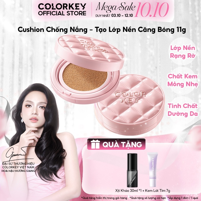 Phấn Nước Cushion Colorkey SPF50+ PA++++ Chống Nắng, Kiềm Dầu, Che Phủ Tự Nhiên, Makeup Mỏng Nhẹ 11g