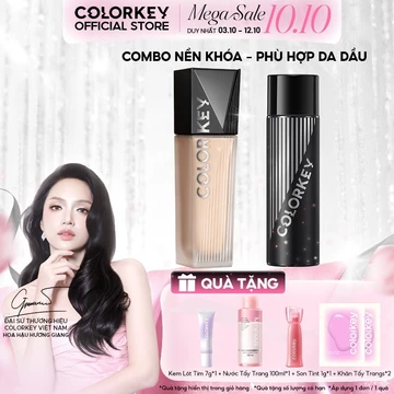 [DEAL HỜI] Combo Makeup Lâu Trôi - Kem Nền Lì Mịn 30g Và Xịt Khóa Nền Cố Định Makeup 100ml