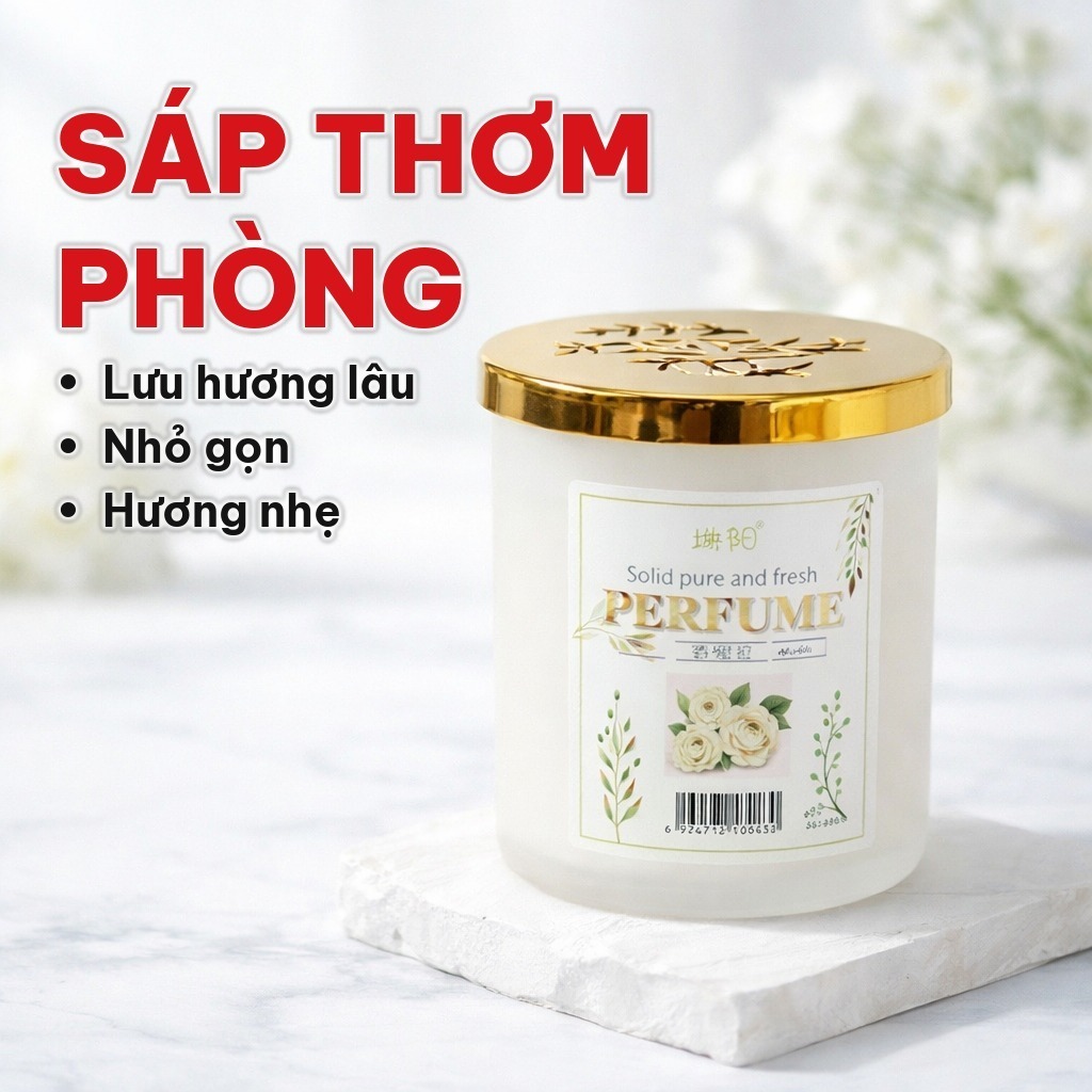 Sáp Thơm Phòng Perfume 150G Lưu Hương Lâu, Sáp Khử Mùi Xe Hơi Dùng Cho Phòng Ngủ, Nhà Vệ Sinh, Hương Trái Cây Nhẹ Nhàng