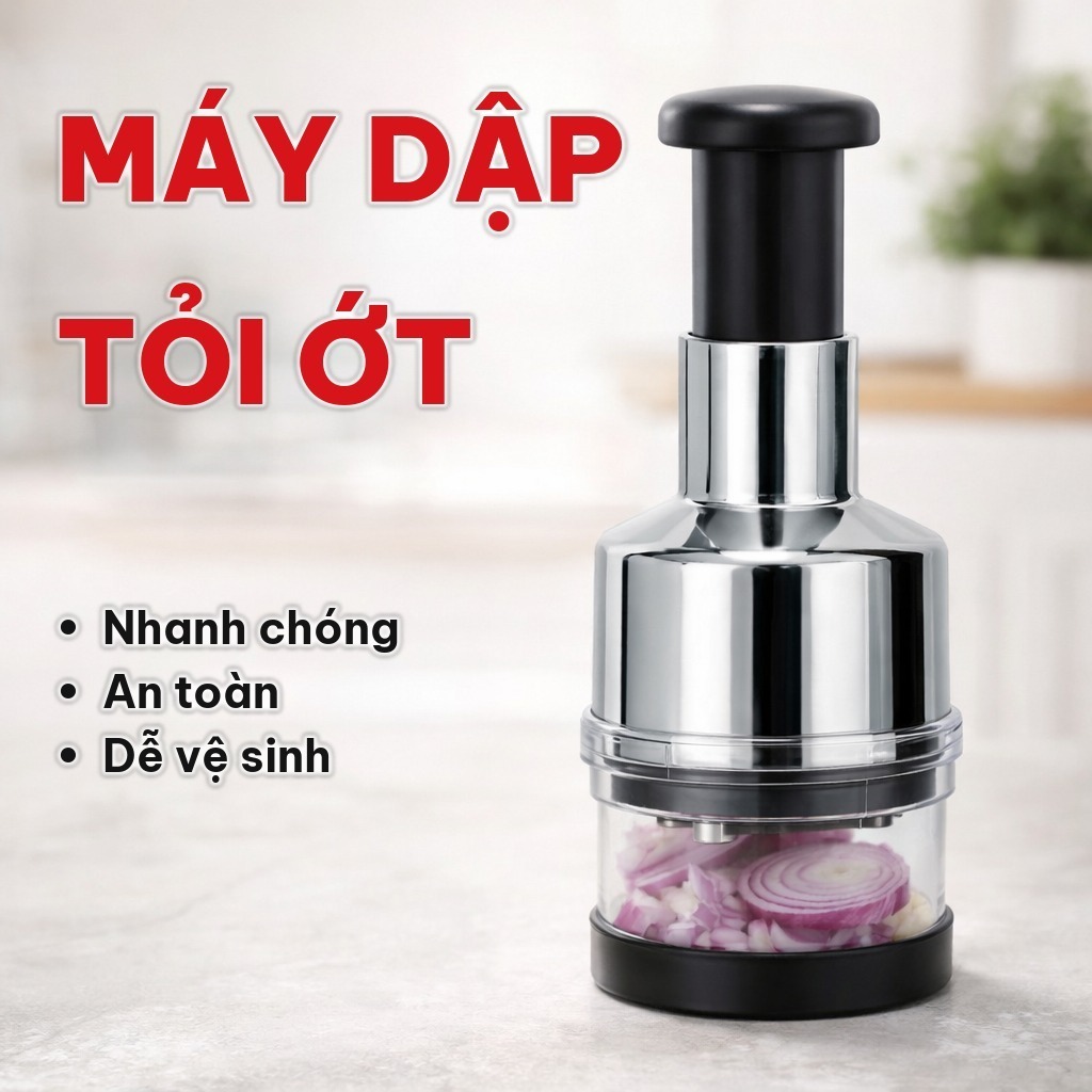 Máy Dập Tỏi Ớt Ép Nhanh, Thép Không Gỉ 304, Dụng Cụ Dằm Tỏi Ớt Tiện Lợi Cho Nhà Bếp, Tiết Kiệm Thời Gian, Dễ Vệ Sinh