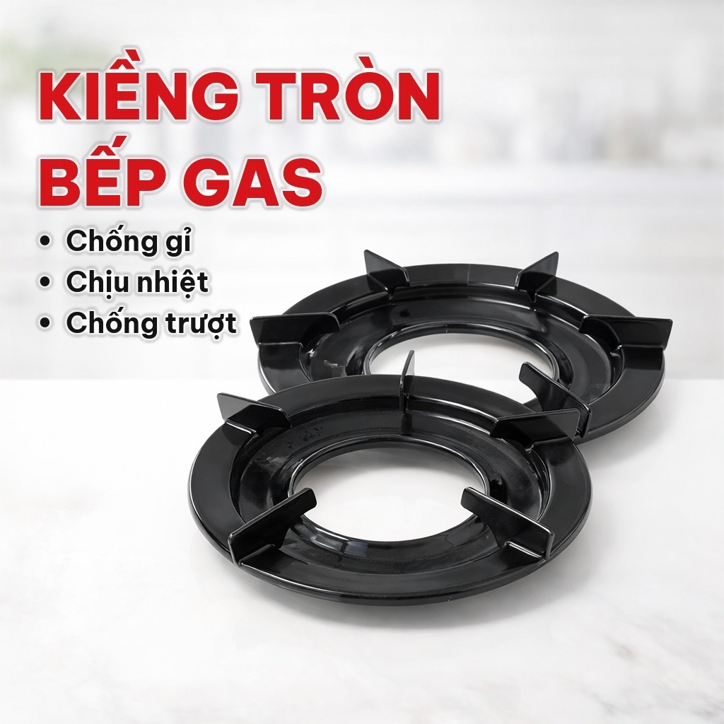 (COMBO 2) Kiềng Tròn Bếp Gas Dương 5 Chân, Kiềng Đặt Nồi Bằng Thép Sơn Tĩnh Điện - Dùng Cho Bếp Mặt Inox