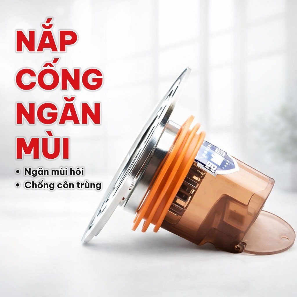 [COMBO 10] Nắp Đậy Cống Nhựa ABS, Nắp Chặn Lỗ Cống Thoát Sàn 1 Chiều, Ngăn Mùi Hôi, Chống Côn Trùng Nhà Tắm