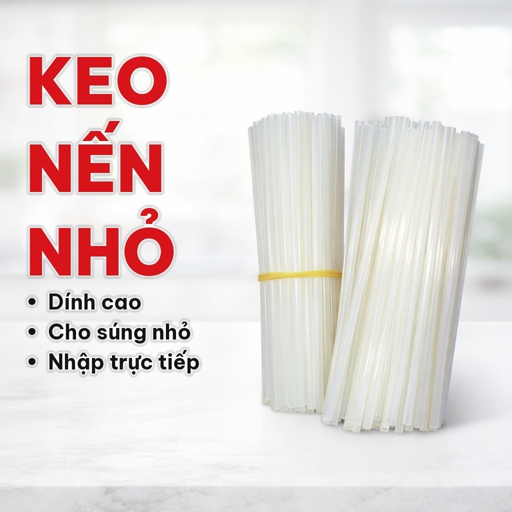 100 Cây Keo Nến Nhỏ 0.7 x 25cm, Độ Dính Cao - Cây Keo Nến Dùng Cho Súng Bắn Loại Nhỏ Thông Dụng Trên Thị Trường