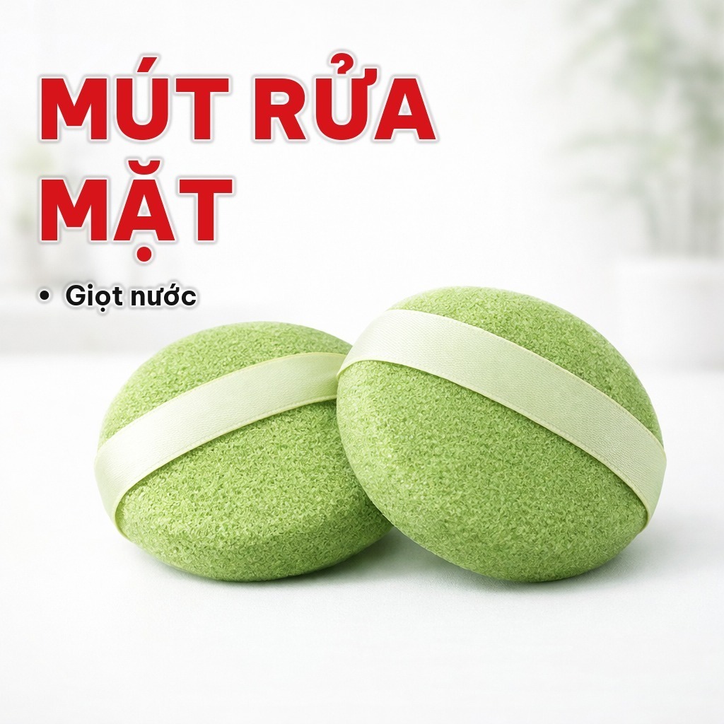 HỘP 3 MIẾNG Bọt Biển Rửa Mặt Mềm Mại Hình Giọt Nước, Bông Rửa Mặt Dịu Nhẹ Làm Sạch Da, Loại Bỏ Mặt Nạ