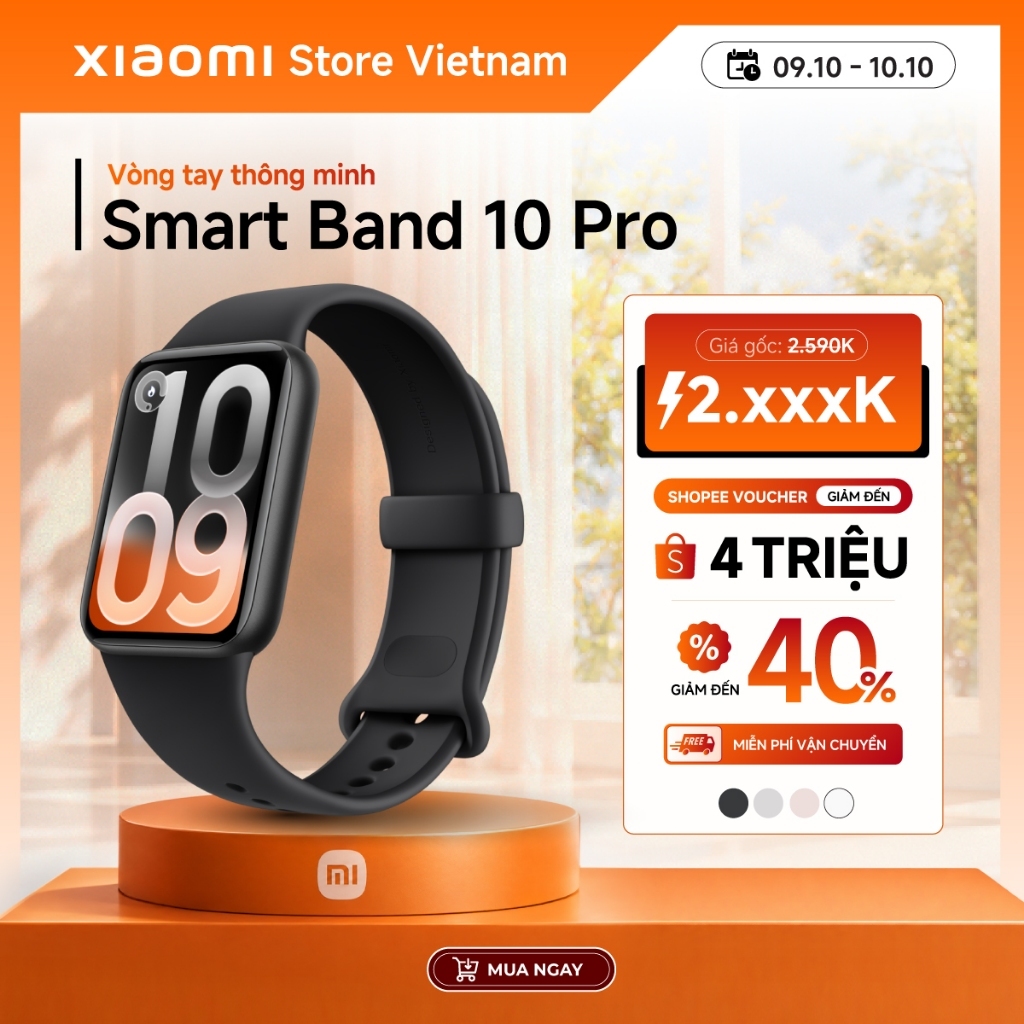 Xiaomi Vòng đeo tay thông minh Smart Band 10 Pro | 150+ chế độ thể thao| Theo dõi sức khỏe toàn diện|BH 1 năm chính hãng