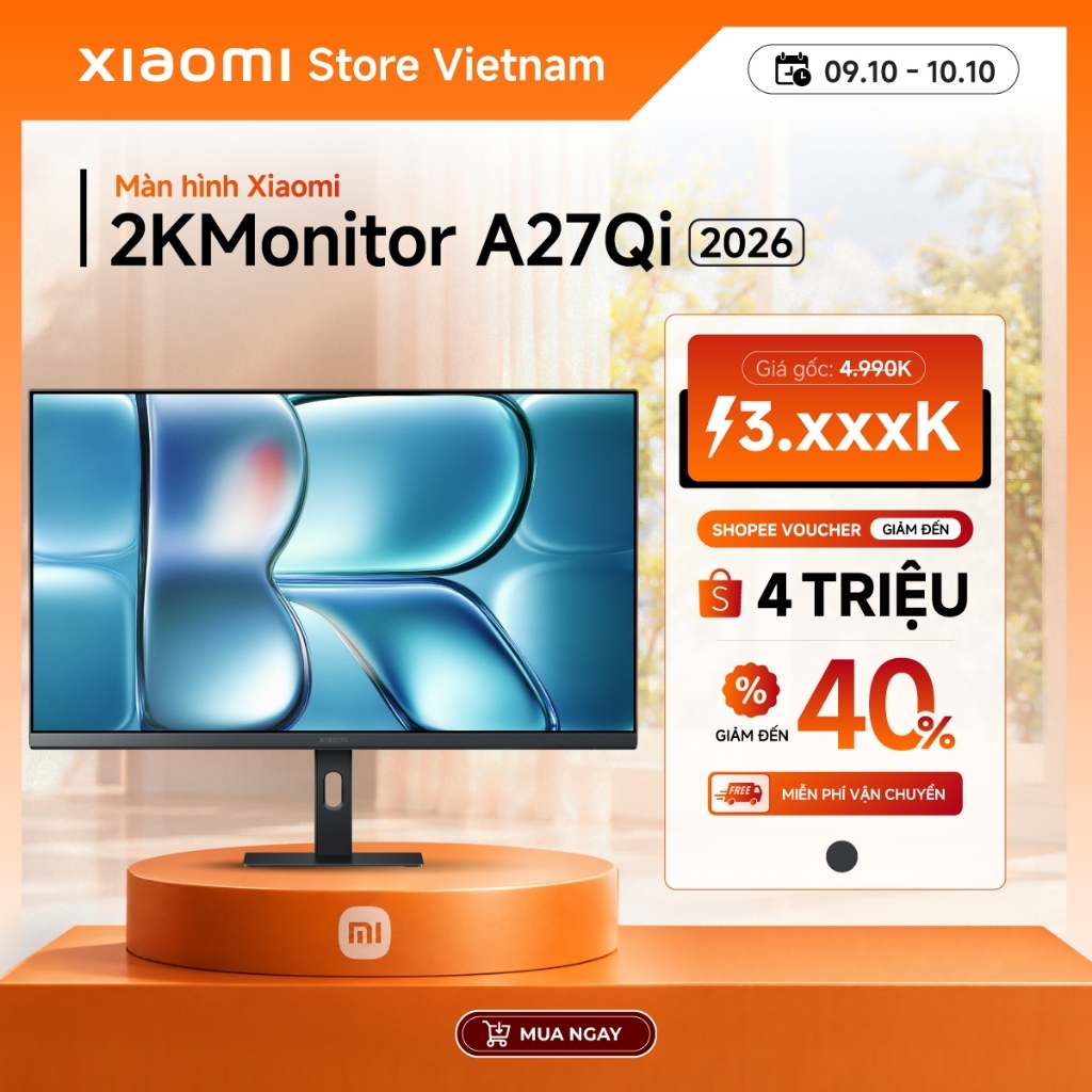 Xiaomi Màn hình 2K Monitor A27Qi (2026) | 27 inch | 2K siêu sắc nét | Tần số quét 120Hz - BH 3 năm chính hãng