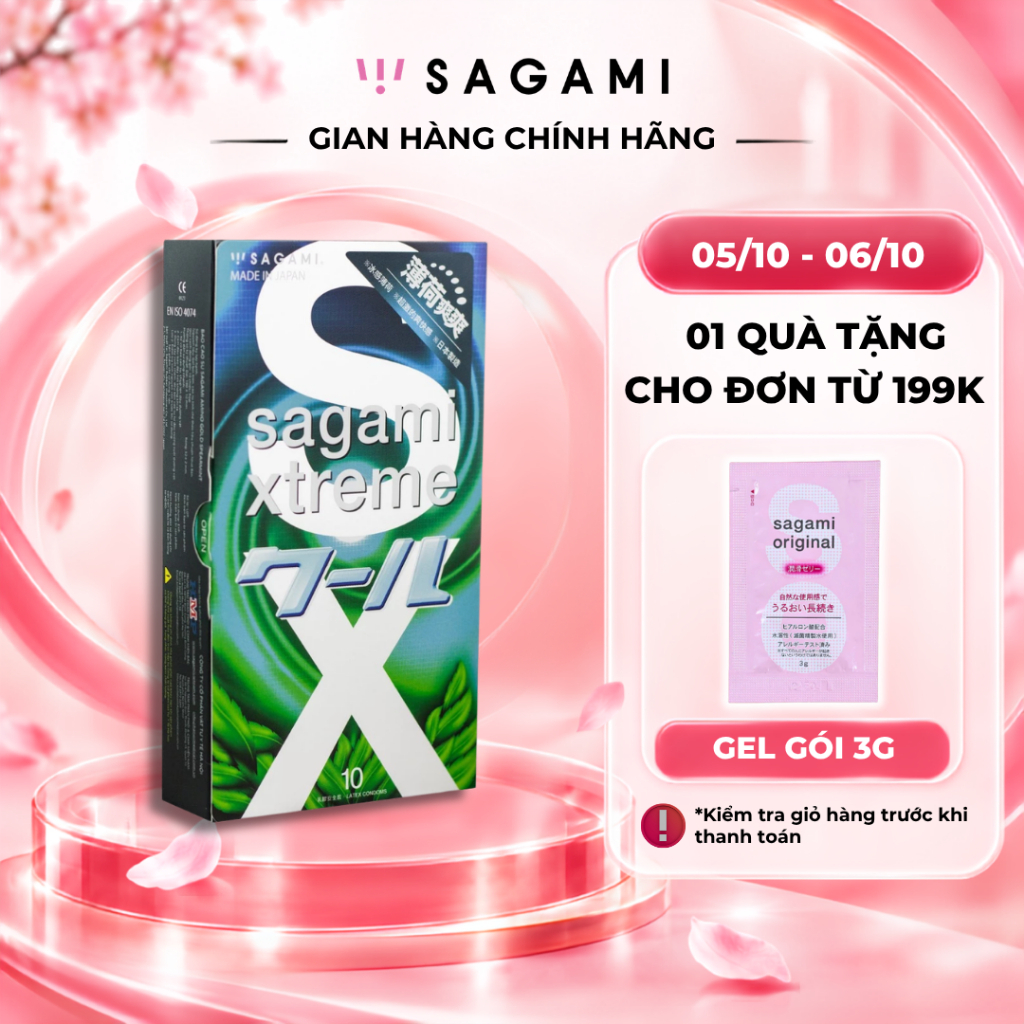 Bao cao su Sagami Spearmint - hương bạc hà the mát - 01 Hộp