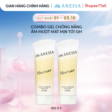 Combo Gel chống nắng dưỡng da dưỡng ẩm bảo vệ hoàn hảo Anessa Gold Gel SPF50+ PA++++ 90gx2