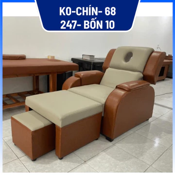 Ghế foot massage chân bọc da cao cấp, ghế massage spa điều chỉnh nâng hạ, ghế làm nail chân chuyên dụng