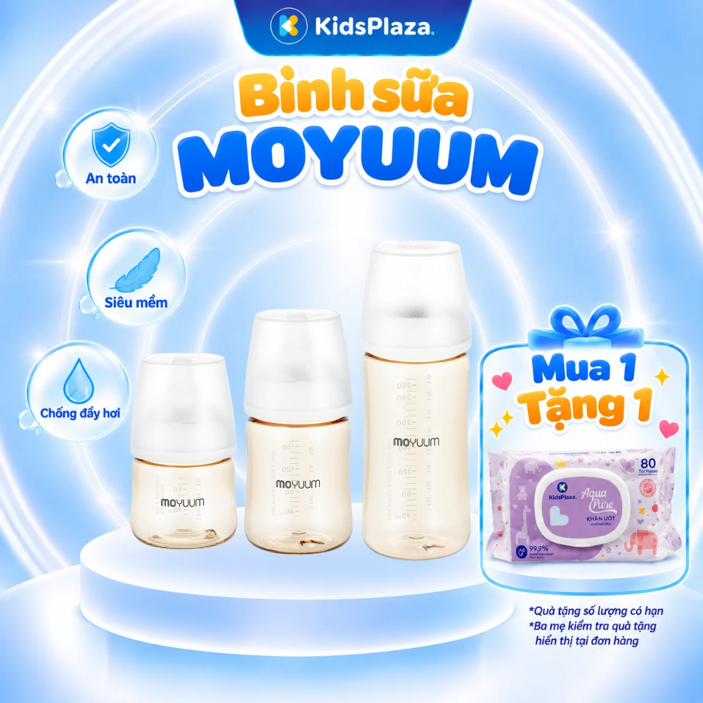 Bình sữa Moyuum Basic chính hãng cho bé 80ml/170ml/270ml - Kids Plaza