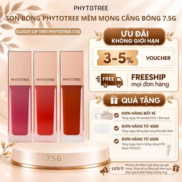 (Phytotree) Son bóng dưỡng Phytotree Glossy Lip Tint 7.5g môi căng mọng, bóng gương, dưỡng ẩm Hàn Quốc
