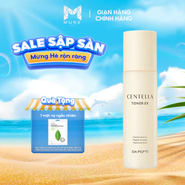 Nước Hoa Hồng Dưỡng Da Cấp Ẩm, Căng Bóng Dr.Pepti Centella Toner Ex 180ml