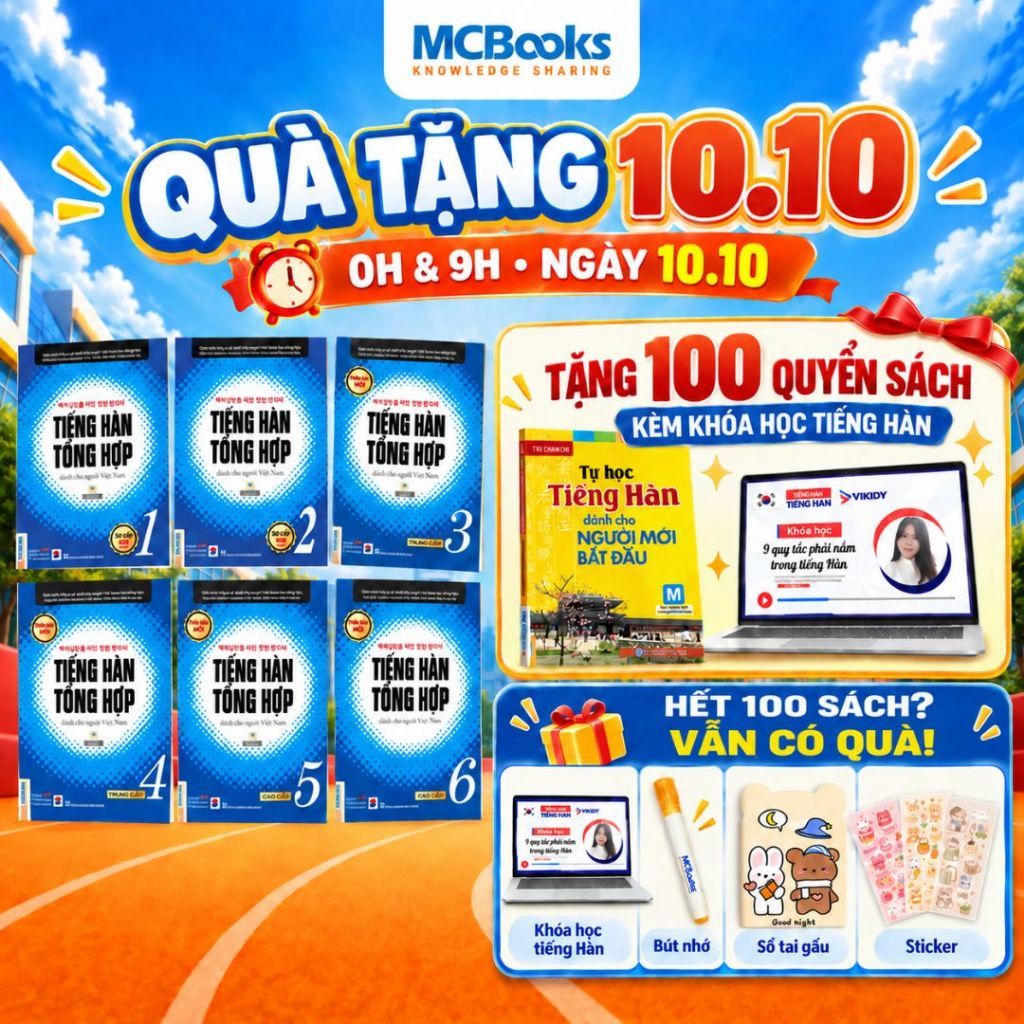 Sách - Tiếng Hàn tổng hợp dành cho người Việt Nam - Phiên bản đen trắng (Lẻ/Combo)
