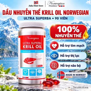 Dầu nhuyễn thể Norwegian Ultra Superba Krill Oil Na Uy (90 viên)