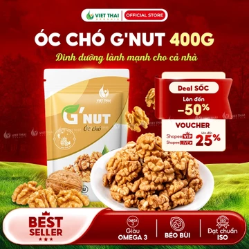 [CHUẨN NHẬP MỸ] Hạt Óc Chó G'Nut - Nhân Óc Chó Tách Sẵn Vỏ 400G Chất Lượng Làm Sữa Ăn Healthy