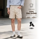 Quần short nam MONO KAKI BAMI HOME BM, chất kaki cotton ít nhăn, form trên gối dễ phối đồ QK16 — ảnh 1