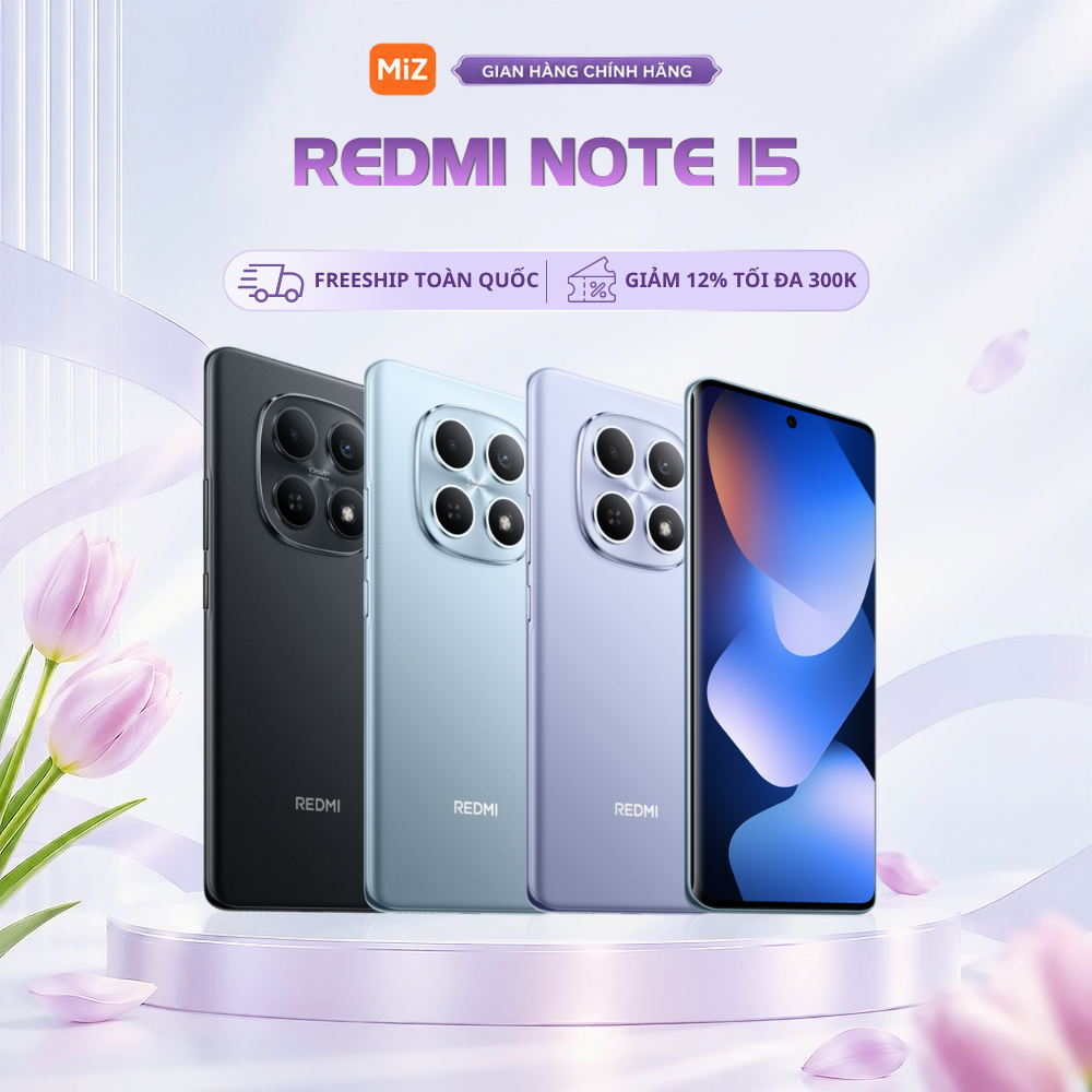 Điện thoại Xiaomi Redmi Note 15 4G bản Quốc Tế có tiếng Việt - Bảo Hành 18 Tháng Chính Hãng