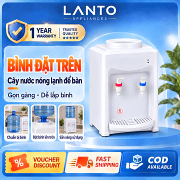 Cây Nước Nóng Lạnh Mini Để Bàn Bình Úp 2 Vòi Nóng Lạnh Uống Trực Tiếp Tiết Kiệm Điện