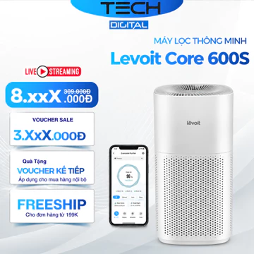 Máy Lọc Không Khí Levoit Core 600S 148m2 | Lọc Bụi Mịn, Kết Nối App - Hẹn giờ