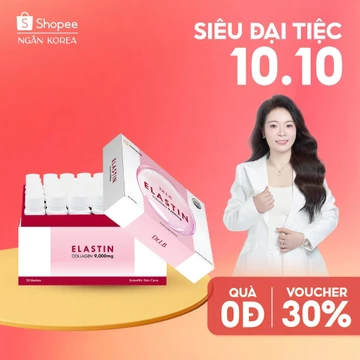 Elastin Collagen 9000mg Dr.LB Hàn Quốc 30 Lọ – Nước Uống Collagen Peptide Cá Hỗ Trợ Cải Thiện Độ Đàn Hồi Da