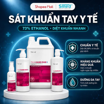 Dung Dịch Sát Khuẩn Tay Nhanh TH.A HAND RUB 1 Chứa 73% Ethanol - Diệt Khuẩn Nhanh, Hương Thơm Dịu An Toàn Da Tay