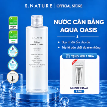 [MUA 1 TẶNG 1] Nước Cân Bằng S.NATURE Aqua Oasis Toner Cấp Ẩm Làm Dịu Da Hỗ Trợ Cân Bằng Độ Ẩm