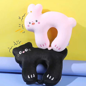 Gối hình chữ U hoạt hình, gối ngủ trưa văn phòng, gối đỡ cổ, gối đi du lịch xách tay, gối kê cổ sáng tạo T5 Decor