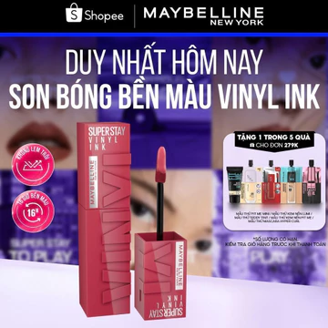 Son Bóng Bền Màu Nhẹ Môi Superstay Vinyl Ink Maybelline Màu Work 4.2ml