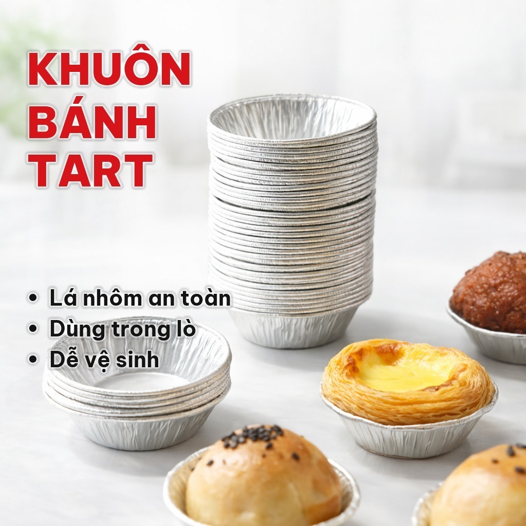 Set 250 Khuôn Giấy Bạc Hình Hoa 7cm, Khuôn Làm Bánh Tart Bằng Lá Nhôm, Dùng Trong Lò Tại Nhà Tiện Dụng