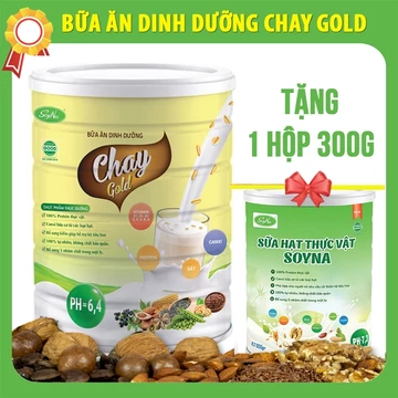 Sữa Thực Vật Chay Gold Soyna 800g bản nâng cấp của Sữa Chay tặng kèm 1 hộp Sữa Hạt 300g