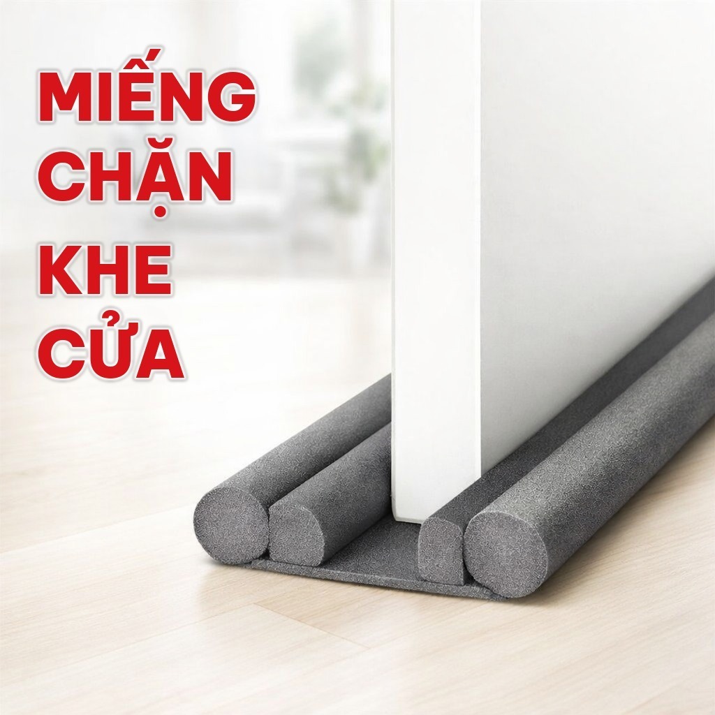 Miếng Chặn Khe Cửa 95CM Bằng Xốp Đặc, Ron Xốp Chắn Cửa Ngăn Côn Trùng, Chống Bụi, Gió Lùa, Giữ Ấm Mùa Đông