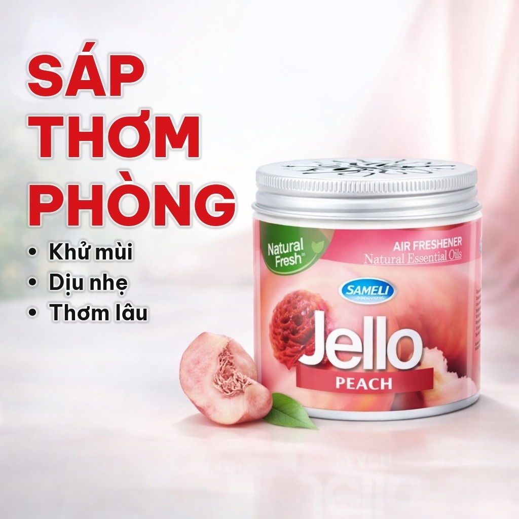 Sáp Thơm Phòng JELLO 4 Mùi Thơm Dịu Nhẹ, Sáp Khử Mùi Cho Nhà Vệ Sinh, Ô Tô, Tủ Quần Áo, Phòng Ngủ, Lưu Hương Hơn 60 Ngày