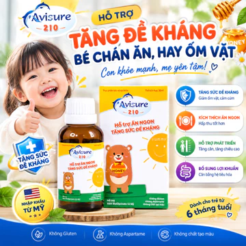 [MỚI 30ml] ( 1 hộp tặng quà + Có tem tích điểm ) - Kẽm cho bé Avisure ZiO kẽm sinh học cho bé biếng ăn, chậm tăng cân