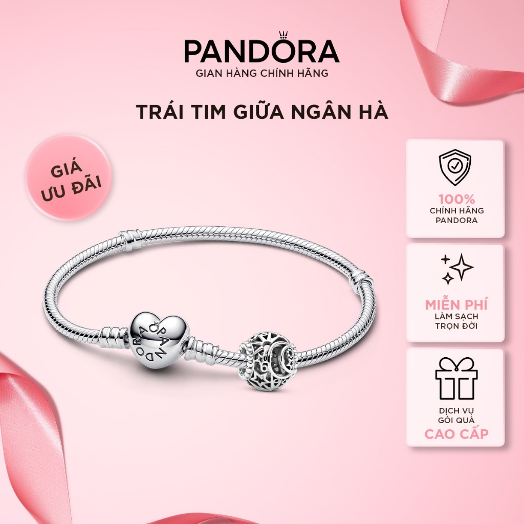 Bộ Vòng Charm Pandora Trái Tim Giữa Ngân Hà - Heart Among the Stars