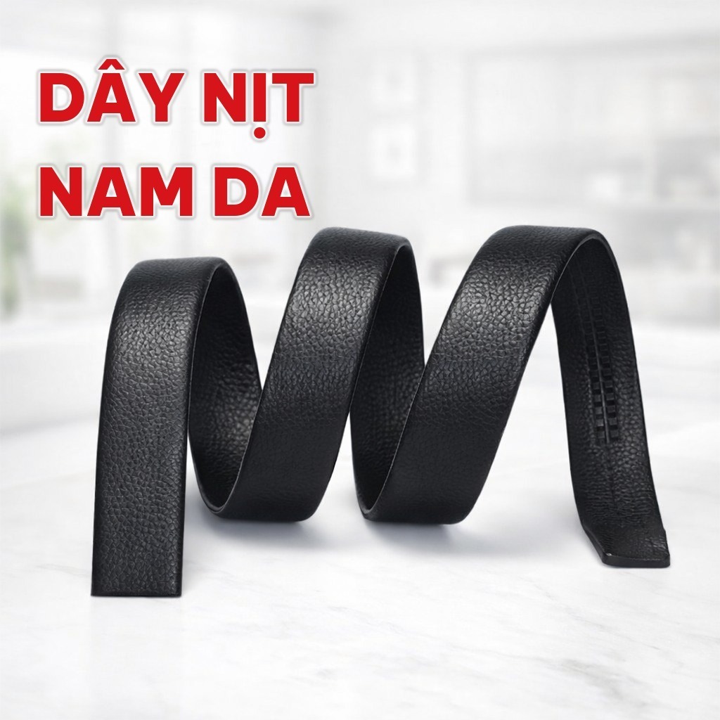 (COMBO 3) Dây Nịt Nam Da Bò 100% 120CM, Bản Rộng 3.5cm - Dây Thắt Lưng Thay Thế, Không Kèm Mặt Khóa, Màu Đen