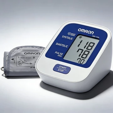Máy giám sát huyết áp OMRON HEM-7124 Máy giám sát huyết áp Bp Máy giám sát kỹ thuật số (Bảo hành 5 năm)1